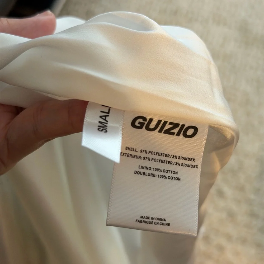 DANIELLE GUIZIO White Slit Satin Dress - Picture 7 of 9